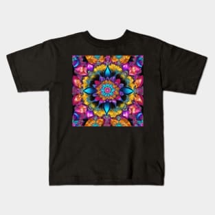 A bright keliedoscope of many colors Kids T-Shirt